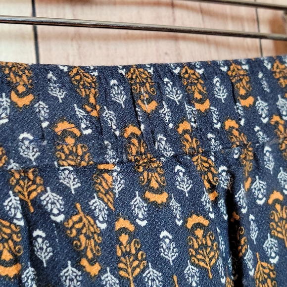 NWT Anthropologie Smocked Balloon Leg Pants in Blue Motif - Picture 7 of 9